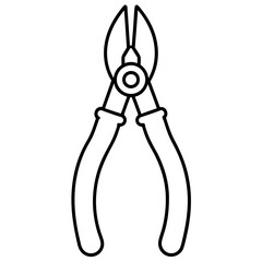 Pliers art vector illustration