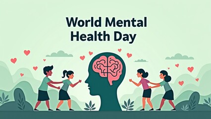 World Mental Health Day Awareness: People Supporting Brain Health and Emotional Wellbeing