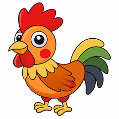 Rooster art vector