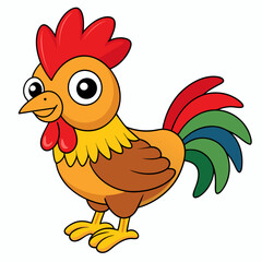 Rooster art vector