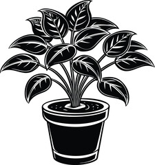 flower in a pot. Ai generate 