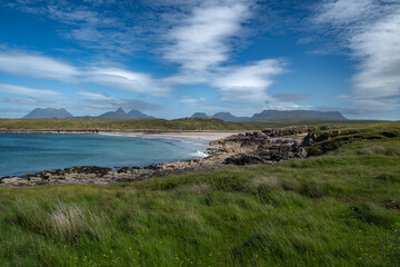 Atlantic Coast With Achnahaird Beach Near Brae Of Achnahaird In The Highlands Of Scotland, UK