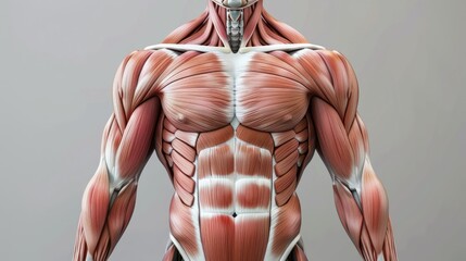 A detailed diagram showing the abdominal muscles.