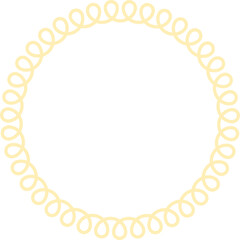 Curly line frames and borders. Circle shape design.        