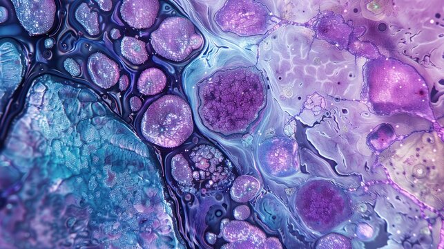 A detailed image of liver tissue under a microscope.