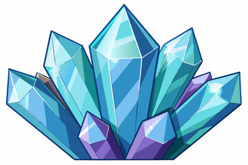 Cluster of Blue and Purple Crystalline Gems