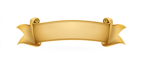 Golden scroll icon vector illustration with white background