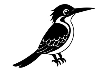 cute jacamar vector silhouette