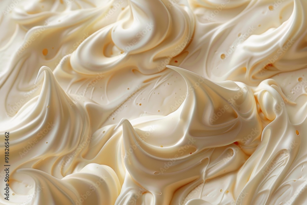 Poster creamy swirls texture background in soft beige tones with a smooth and luxurious wave pattern, perfe