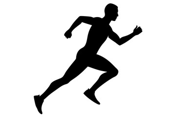 silhouette of a person running