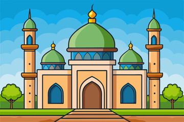 mosque vector illustration
