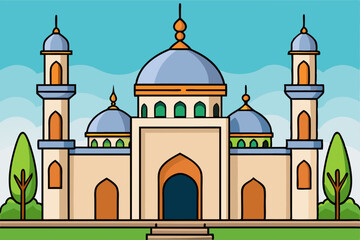 mosque vector illustration