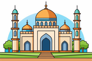 mosque vector illustration