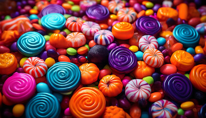  Colorful Halloween Candy Close-Up- A vibrant and enticing close-up of Halloween candy, full_1(54)