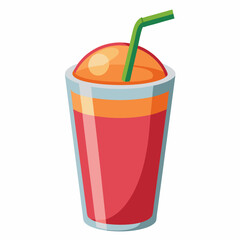realistic juice vector illustration on white background