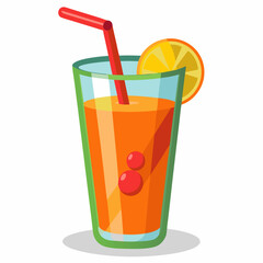realistic juice vector illustration on white background