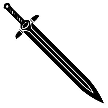 recommend clip art: Falchion vector silhouette