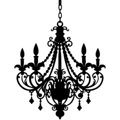 Chandelier vector silhouette