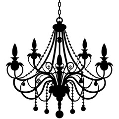Chandelier vector silhouette