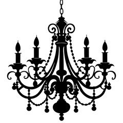 Chandelier vector silhouette