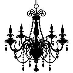 Chandelier vector silhouette
