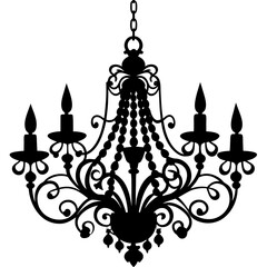 Chandelier vector silhouette