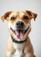 a dog with a black collar