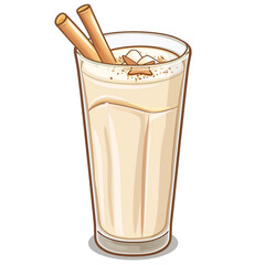 Horchata in a cartoon style on white background
