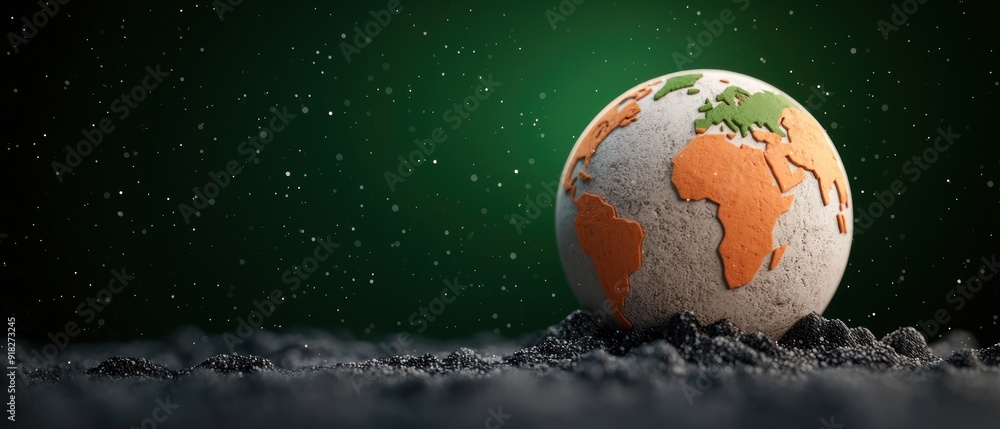 Aufkleber futuristic animation of closed-loop supply chains promoting sustainability with copy space for text 