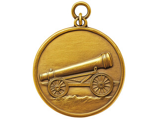 Embossed gold medal