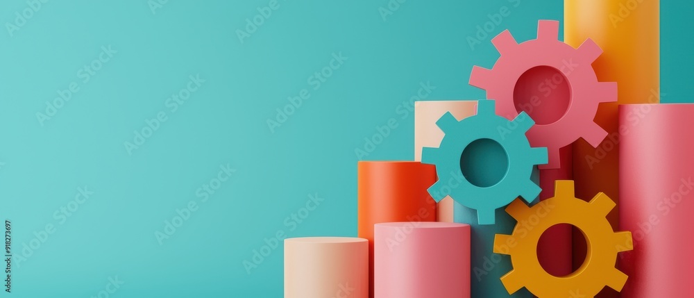 Aufkleber sparking economic growth through design thinking - creative visualization with copy space for text
