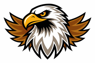 Obraz premium Bald Eagle Head with Spread Wings