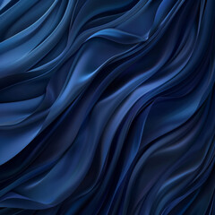 Obraz premium Abstract Blue Fabric Waves with Soft Shadows and Highlights