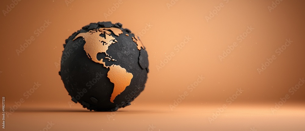 Poster global economic cooperation and multilateral organizations - animation with copy space for text