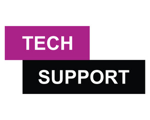 tech support button on white background. tech support button sign