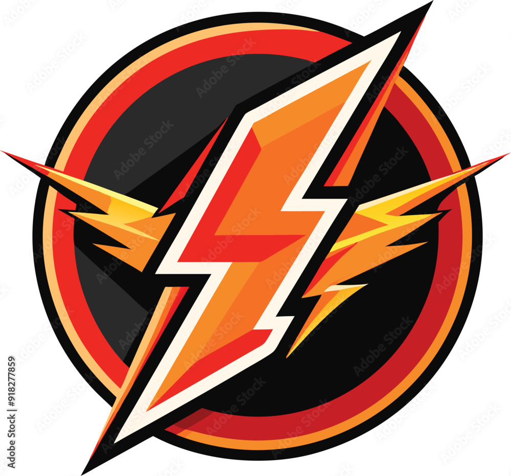 Poster lightning bolt icon lightning bolt and nut vector illustration of a lightning