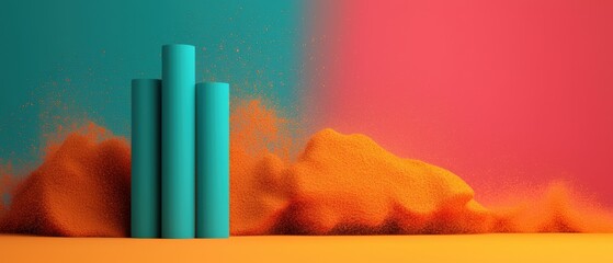 Dynamic Depiction of Cultural Institutions Engaging Communities | Copy Space for Text | Grunge Splash Dust Effect