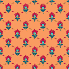 Floral rhythm seamless pattern 