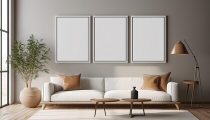 Blank interior wall with arch wood panel, Fiddle fig plant, Wood floor, 3D illustration.