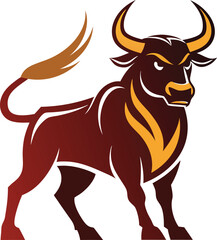 bull with horns
bull in a white background