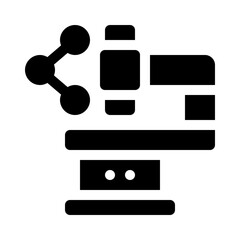 microscope glyph icon