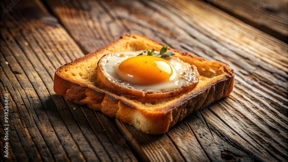 Poster a simple breakfast bathed in the warmth of the setting sun generative ai