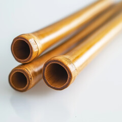 Naklejka premium A simple and descriptive name for the image could be: Stacked Metal Pipes and Tubes in an Industrial Setting