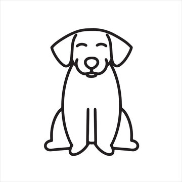 recommend clip art: Dog Outline vector art illustration