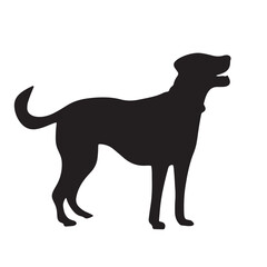 Dog icon silhouette vector art on white background 