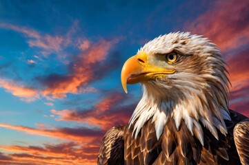 Obraz premium Graceful Eagle in Flight