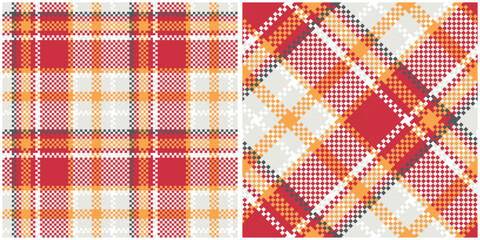 Classic Scottish Tartan Design. Checker Pattern. Traditional Scottish Woven Fabric. Lumberjack Shirt Flannel Textile. Pattern Tile Swatch Included.
