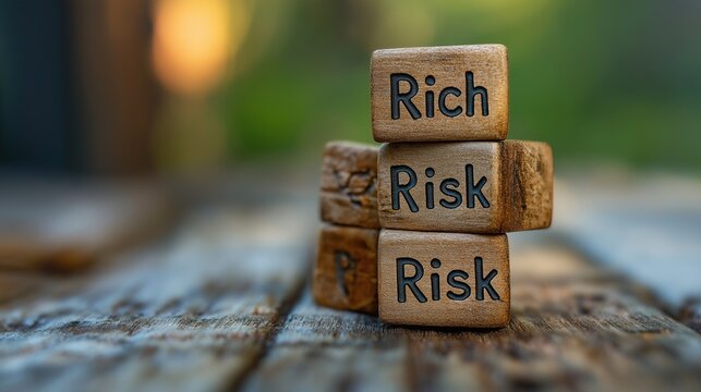 Financial Crisis, Economic, Business risk management concept. Risk cube under rich cube