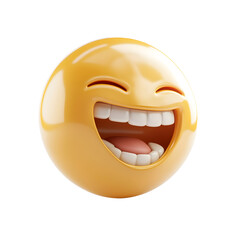 Grinning face with smiling eyes with transparent background