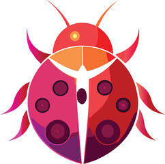 Obraz premium ladybug on white background. ladybird vector illustration